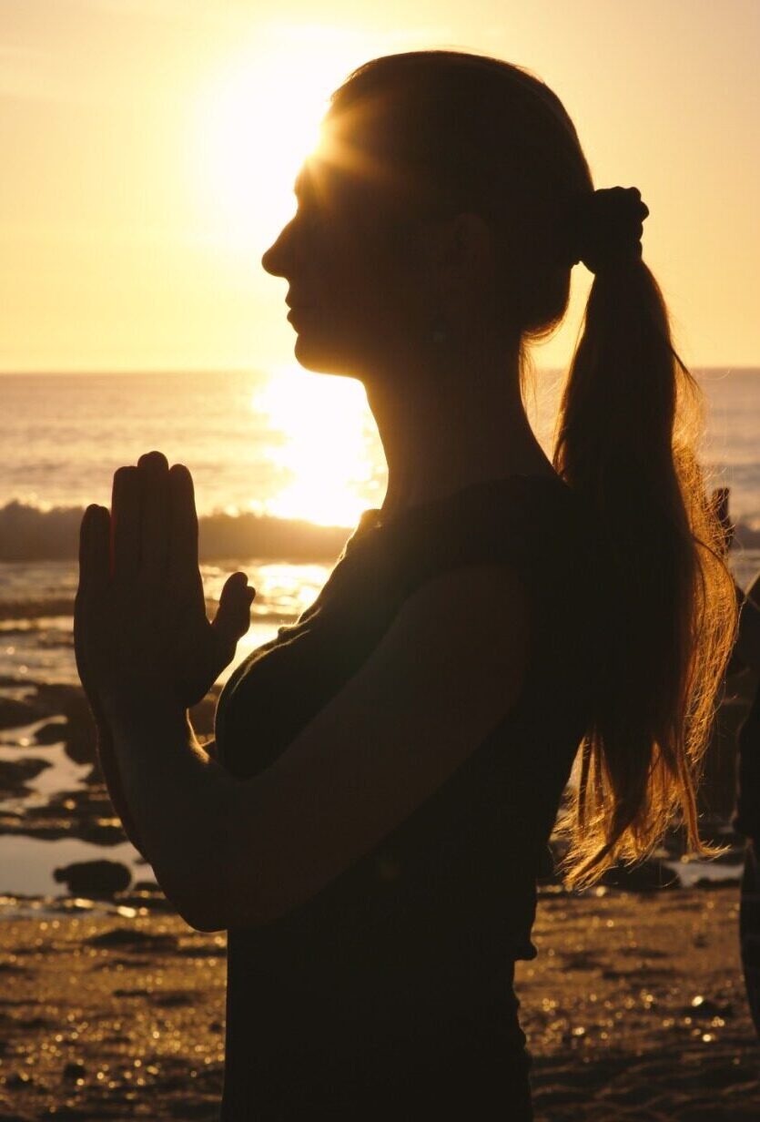A calm moment at sunset on the beach